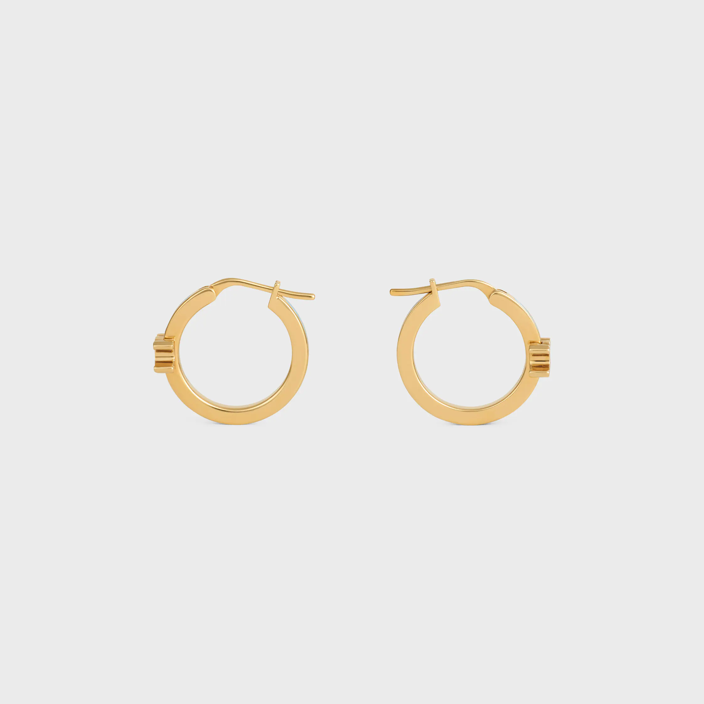 Aros Triomphe en esmalte y latón con acabado dorado