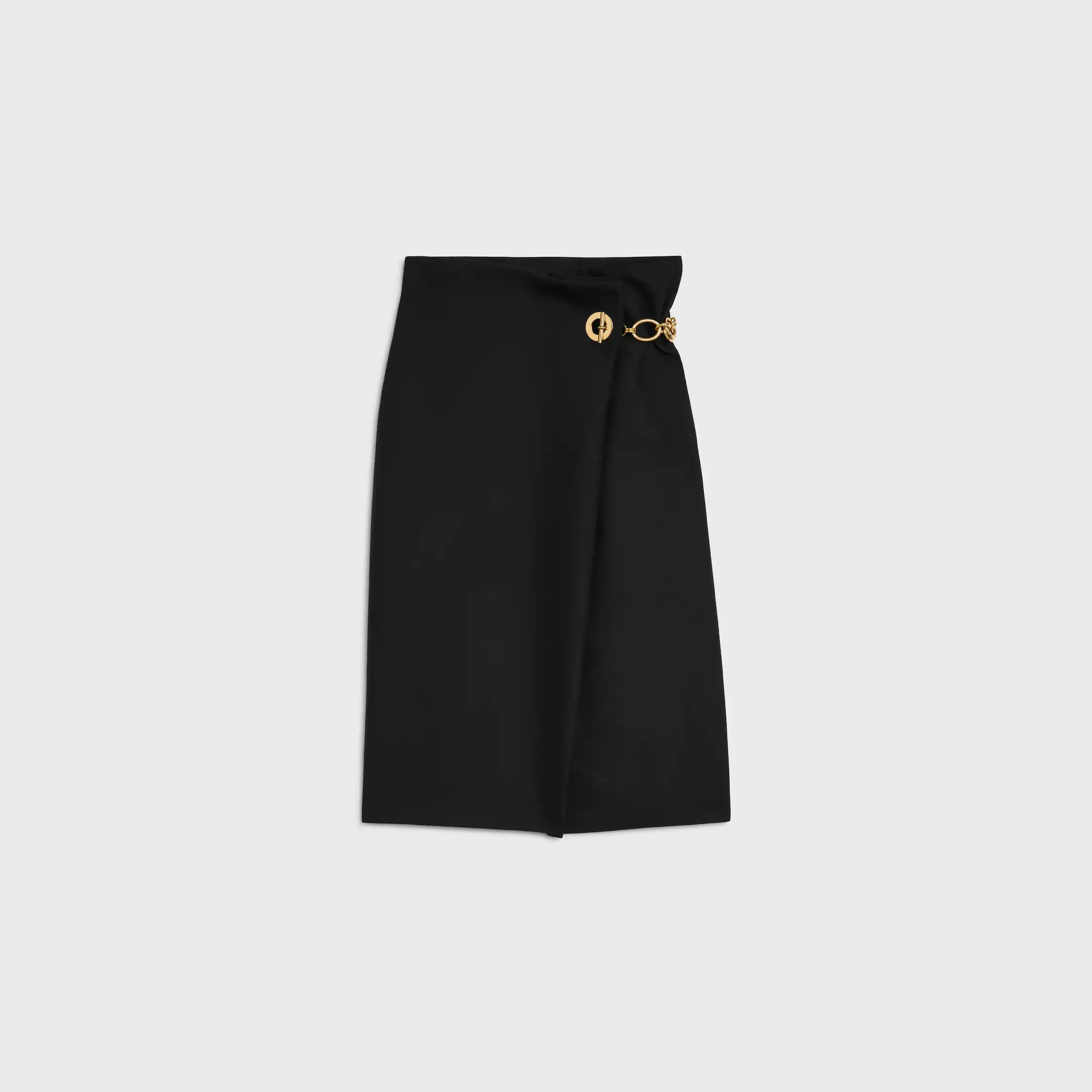 falda midi en lana de mohair