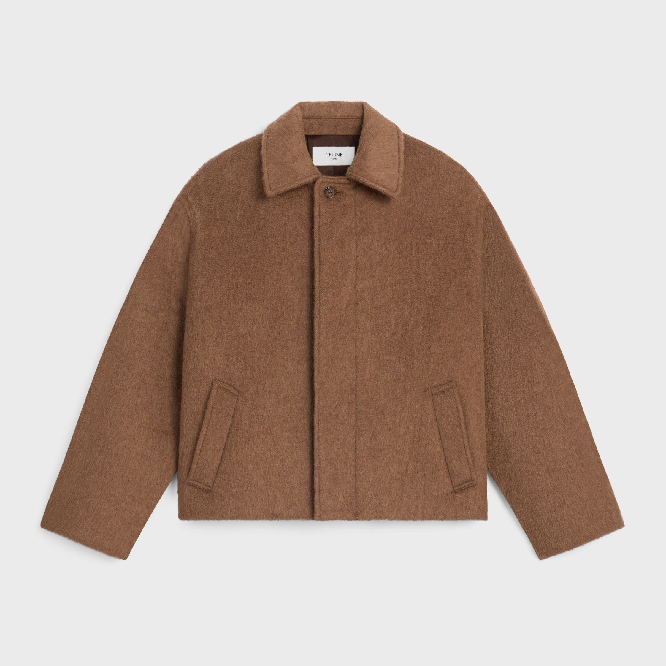 chaqueta IN de doble cara de cashmere y camel