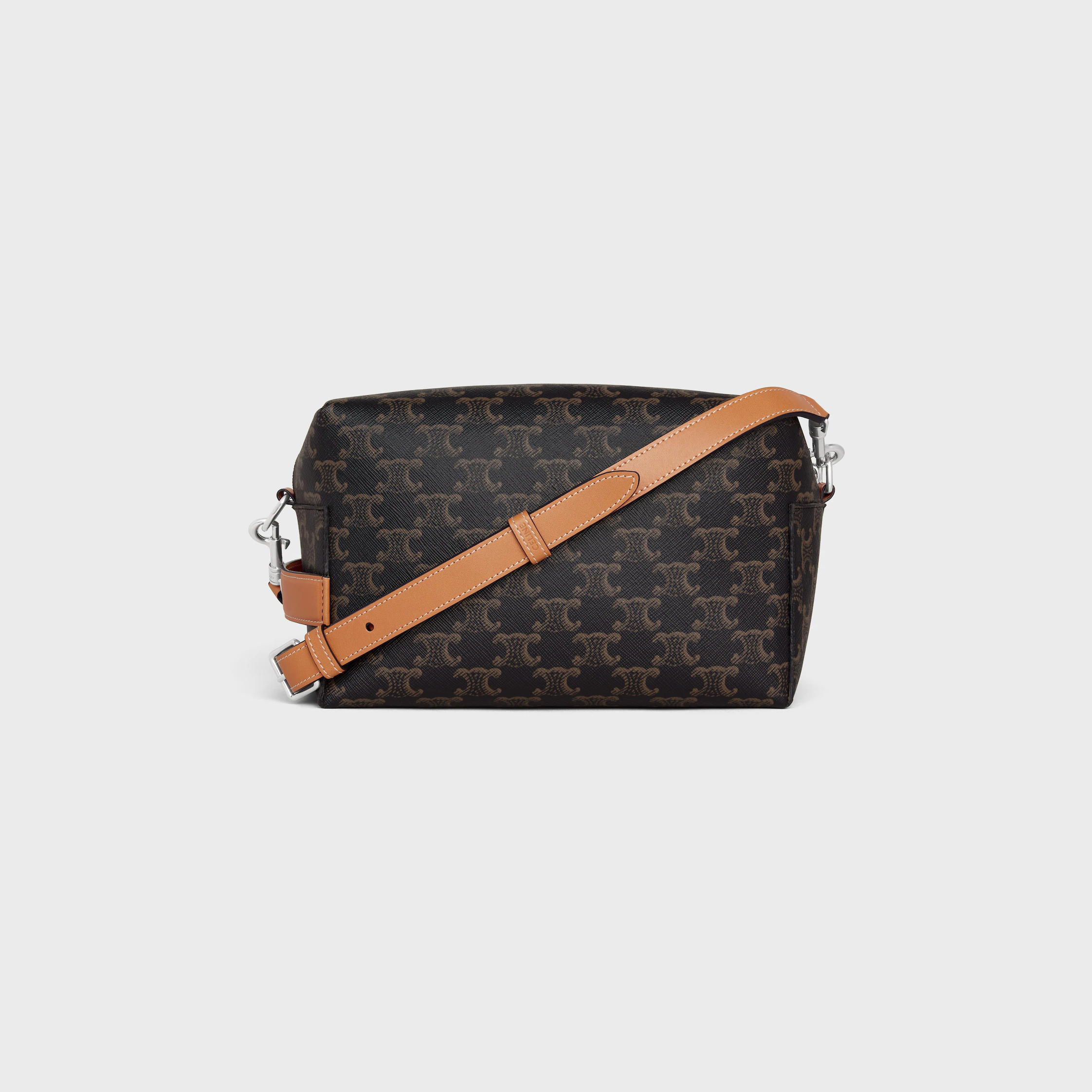 BOLSO CROSSBODY TOMA Y VÁMONOS EN TELA TRIOMPHE Y CUERO DE VACUNO