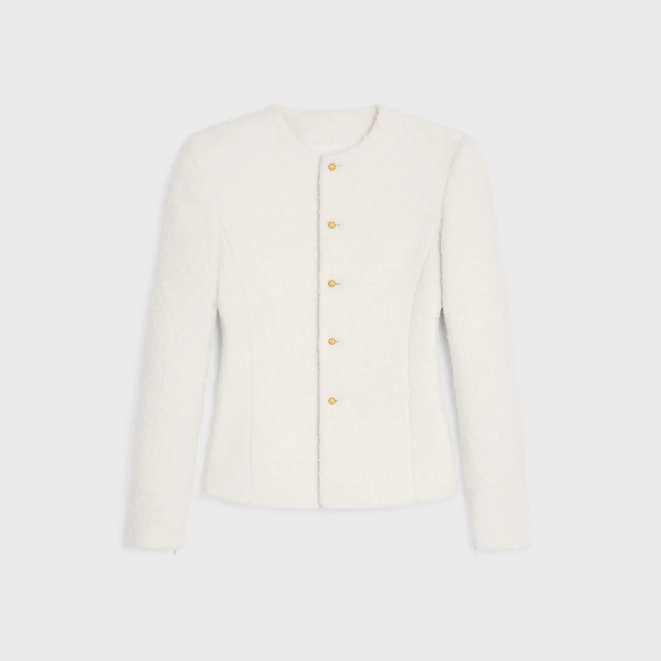 chaqueta de cachemira y lana natté