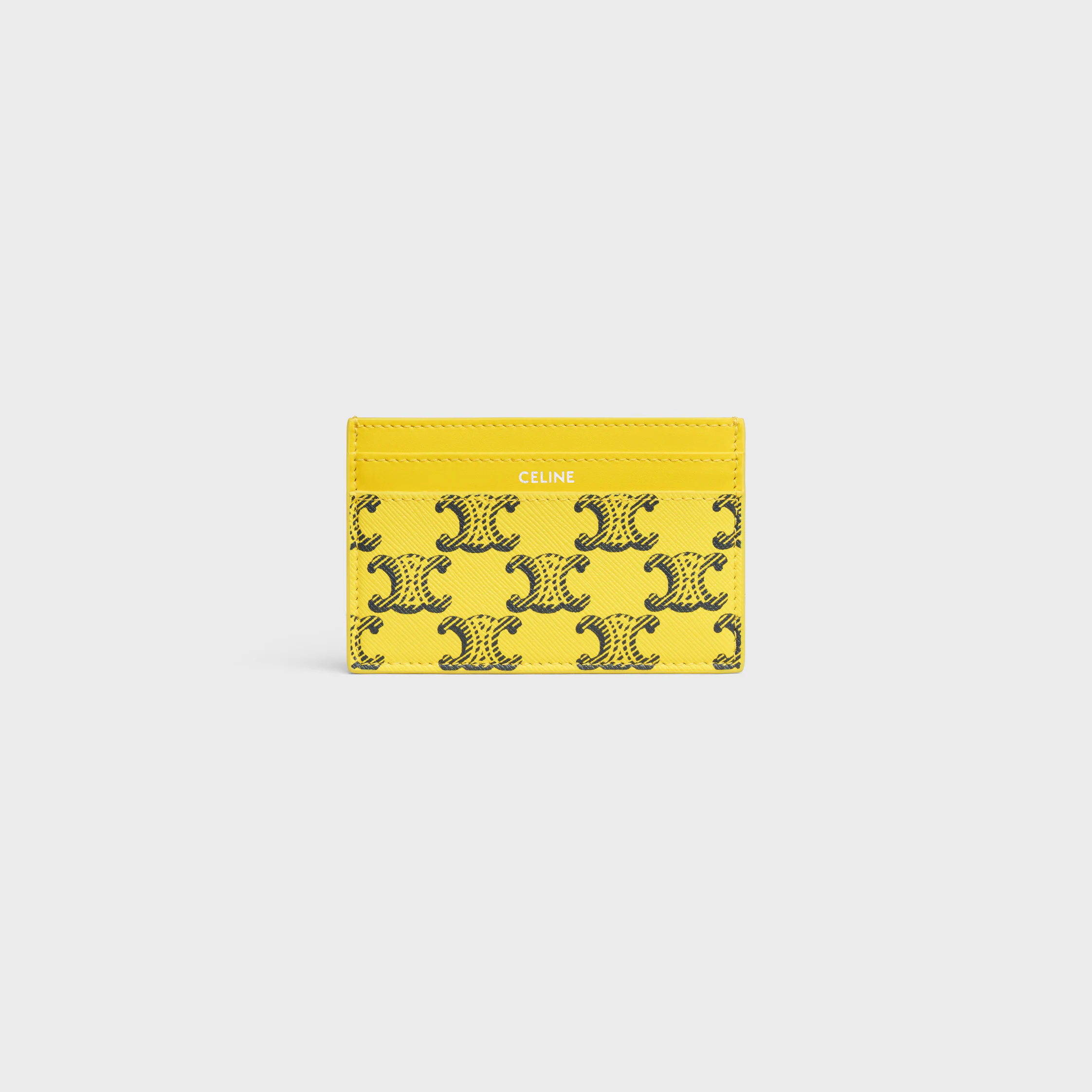 PORTA TARJETAS EN TELA TRIOMPHE Y CUERO DE VACUNO