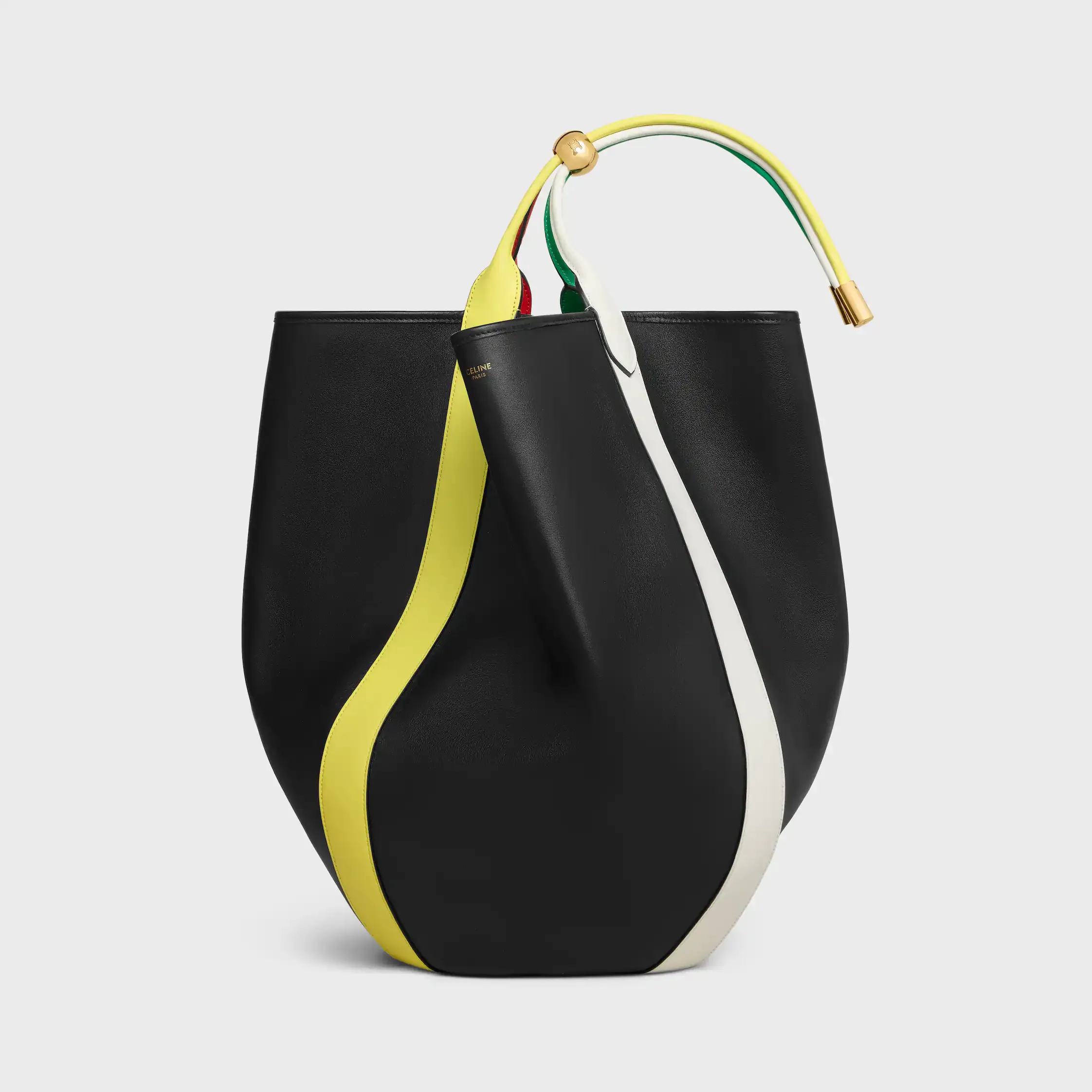 BOLSO BUCKET GRANDE EN CUERO DE TERNERA LISO