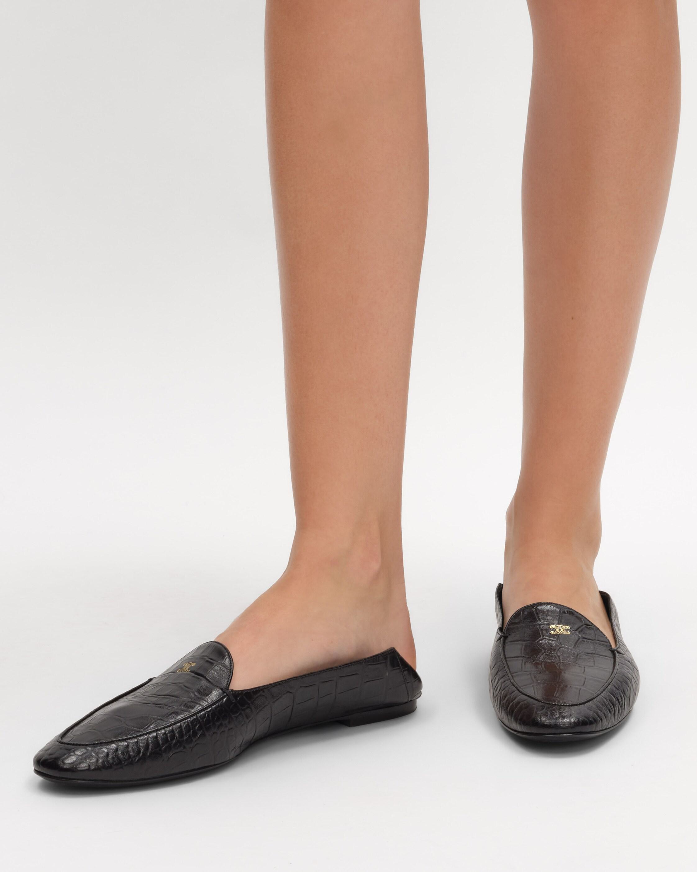 MOCASÍN AURA EN CUERO DE CORDERO ESTAMPADO COMO CROCODILO