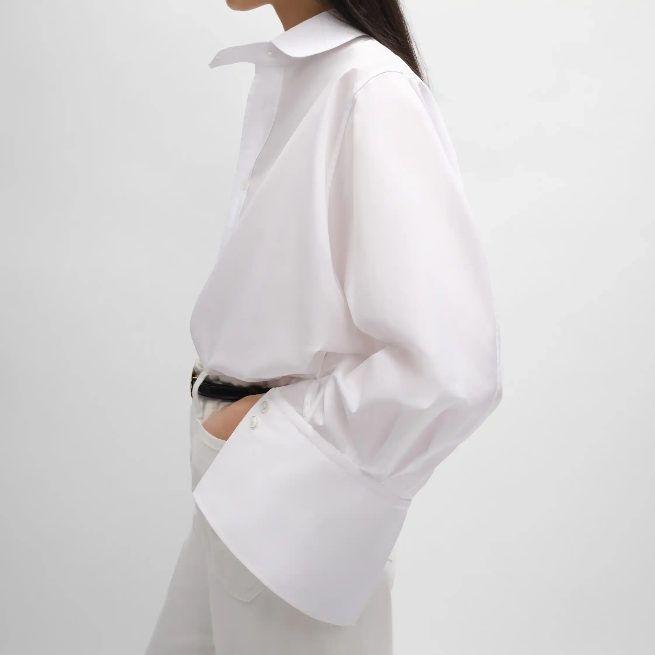 camisa oversize EN ALGODÓN POPLIN