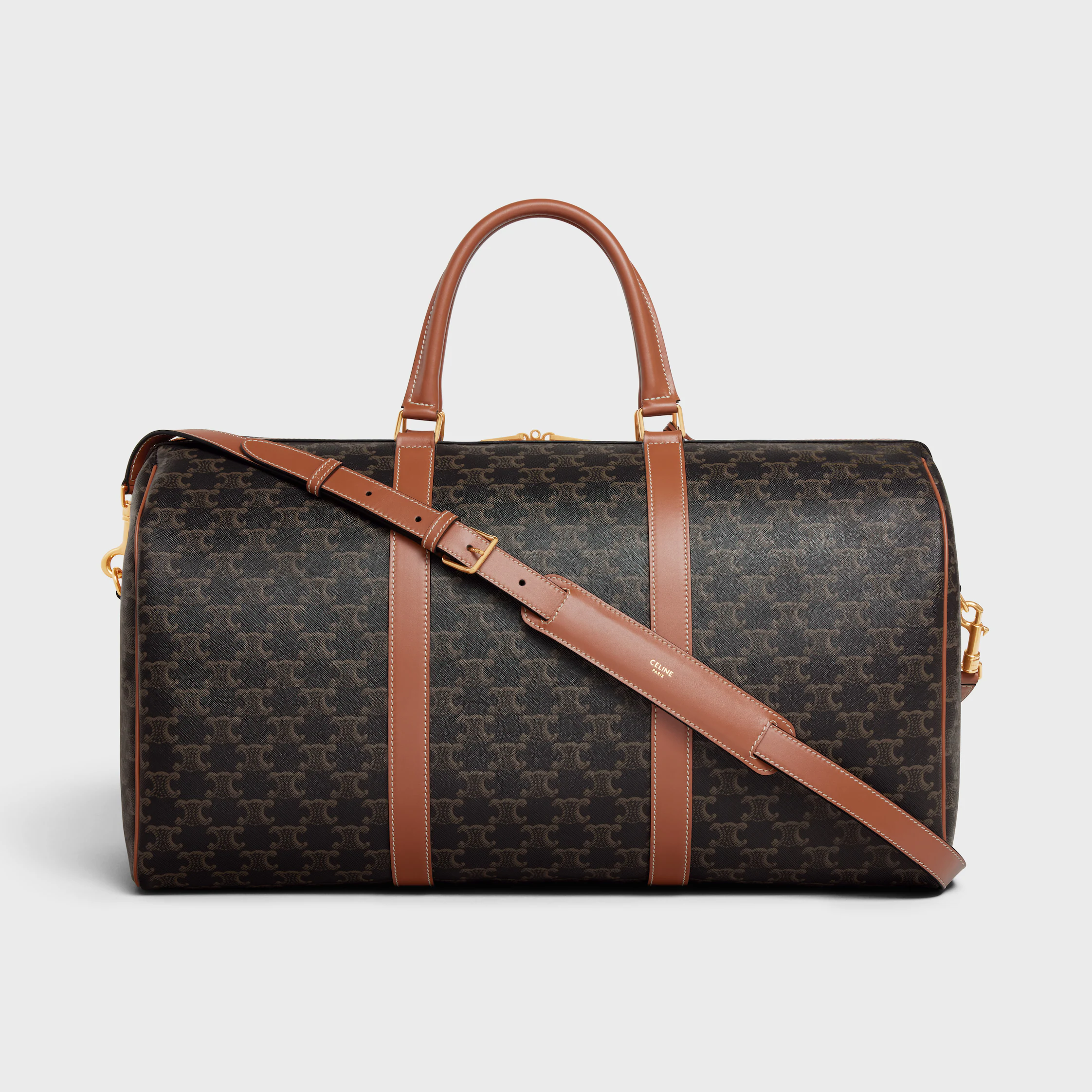 Bolsa de viaje grande IN Triomphe de lona y piel de becerro