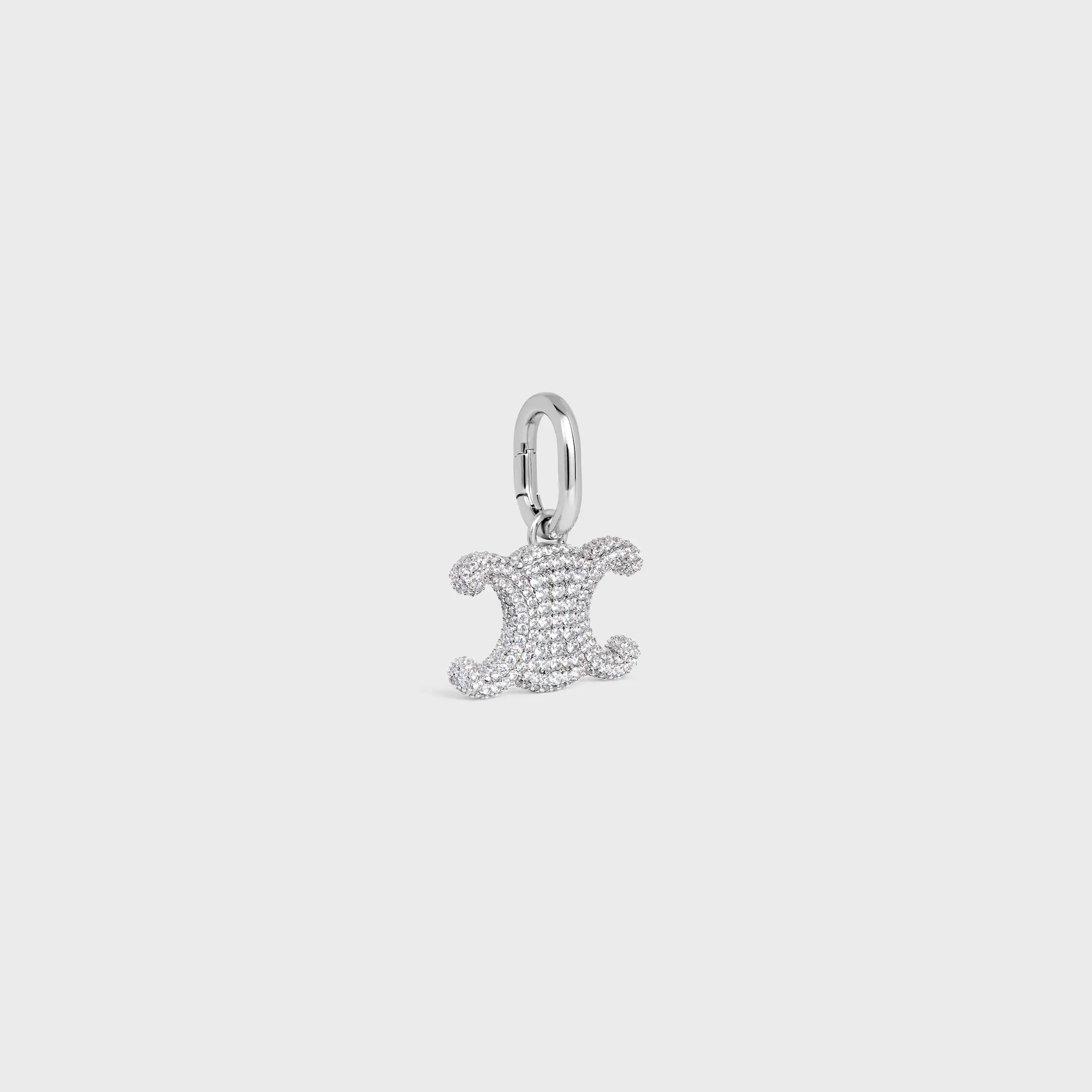 Cadenas Celine Triomphe con Strass y Latón con Acabado de Rodio
