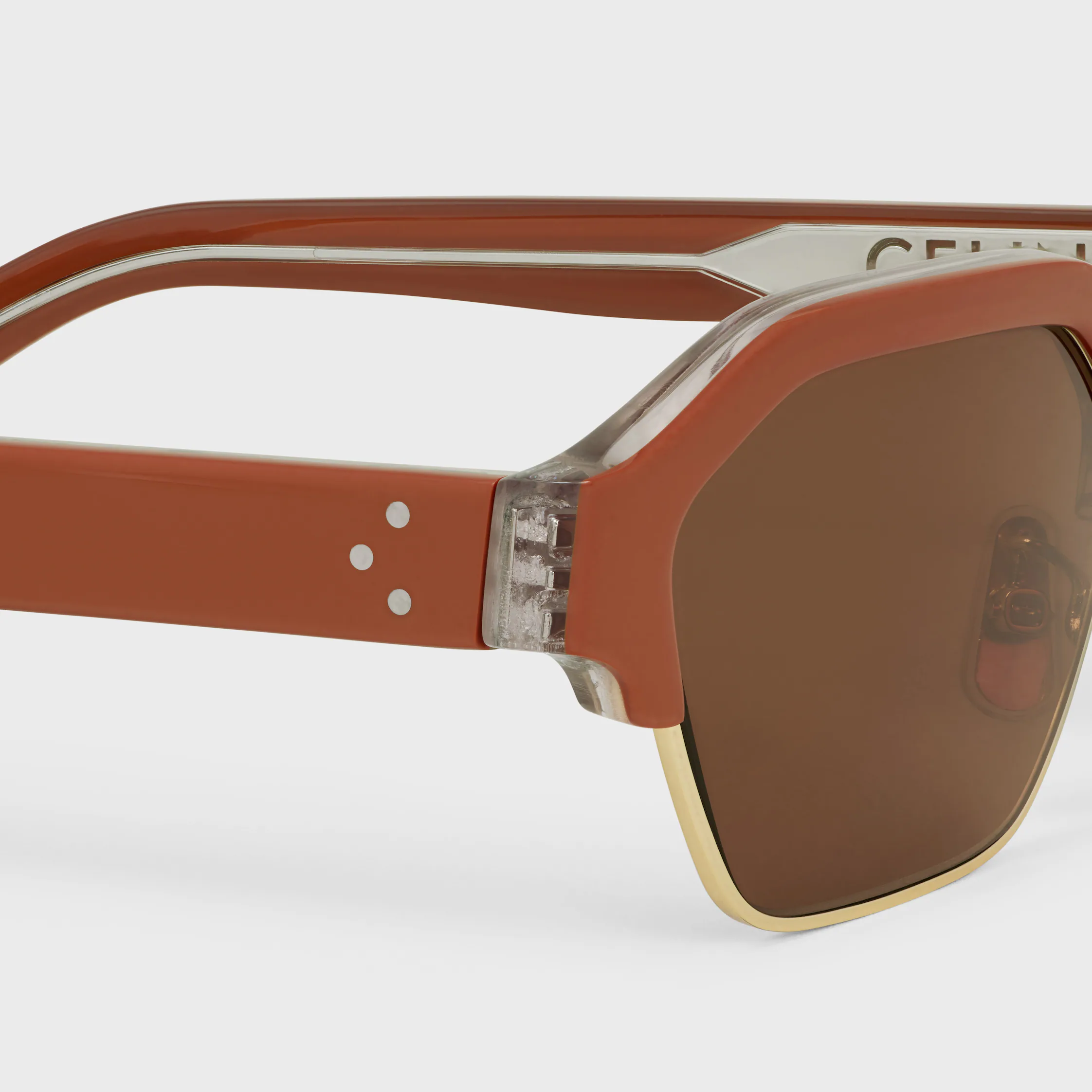 Gafas de sol 63 con montura negra en acetato y metal