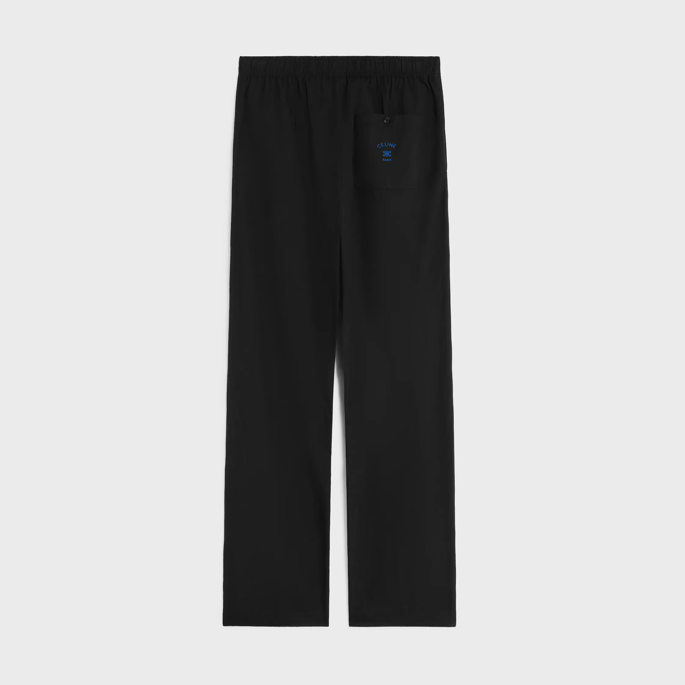 pantalones en tela de algodón y lino