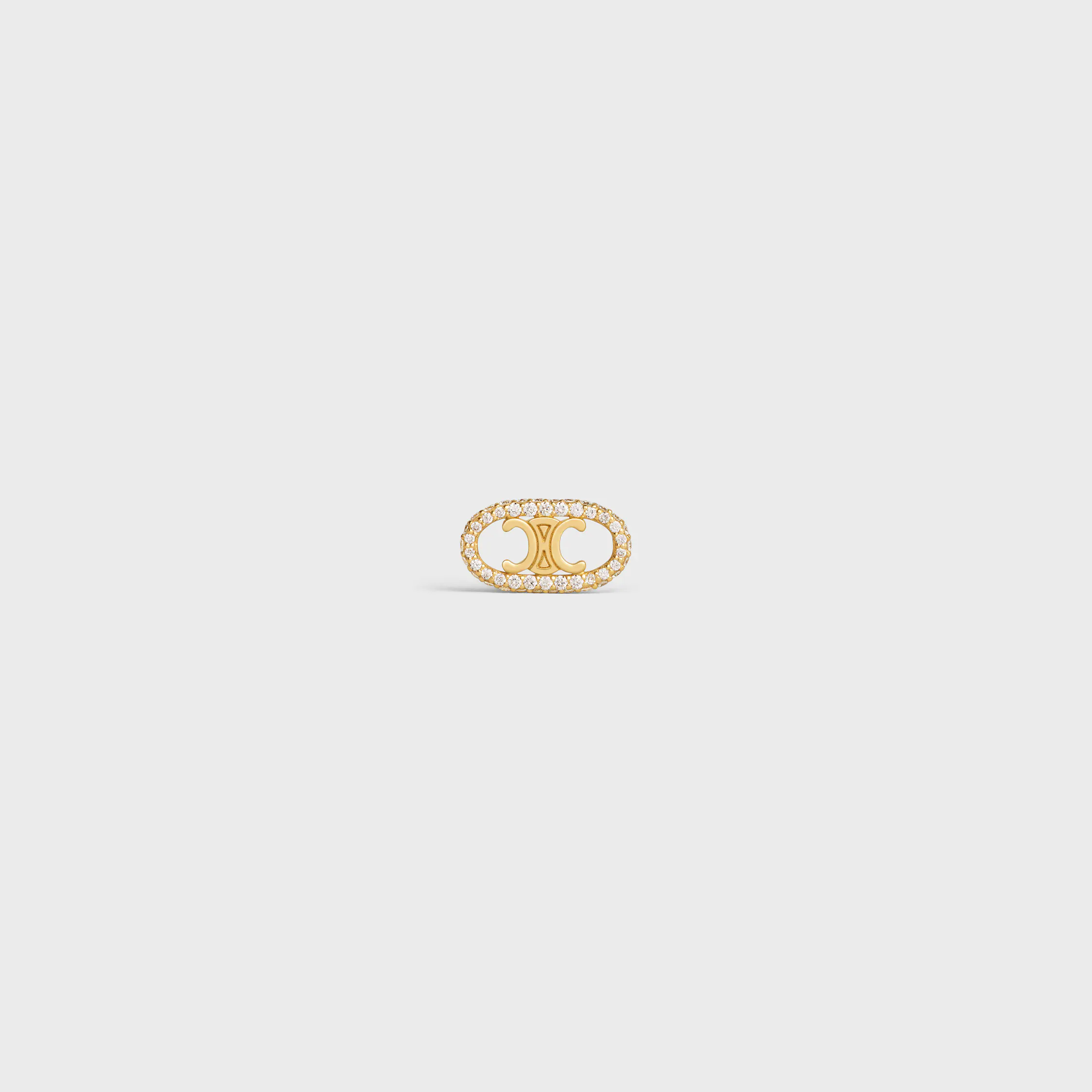 Aro Triomphe Stud en oro amarillo y diamantes