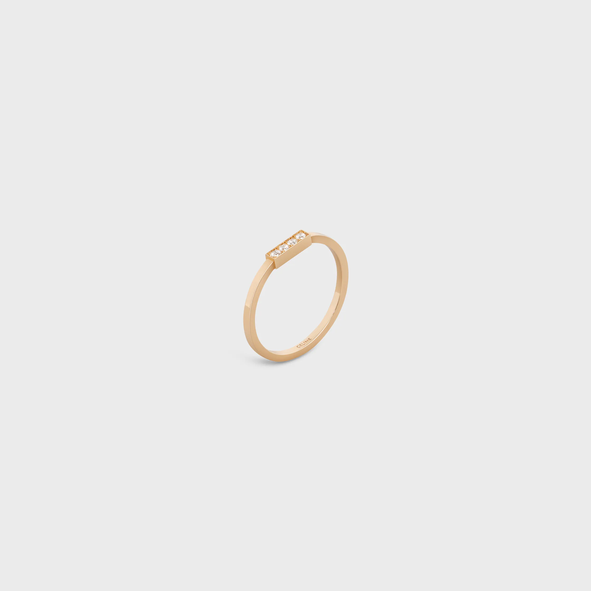 Anillo Celine Line en oro amarillo y diamantes