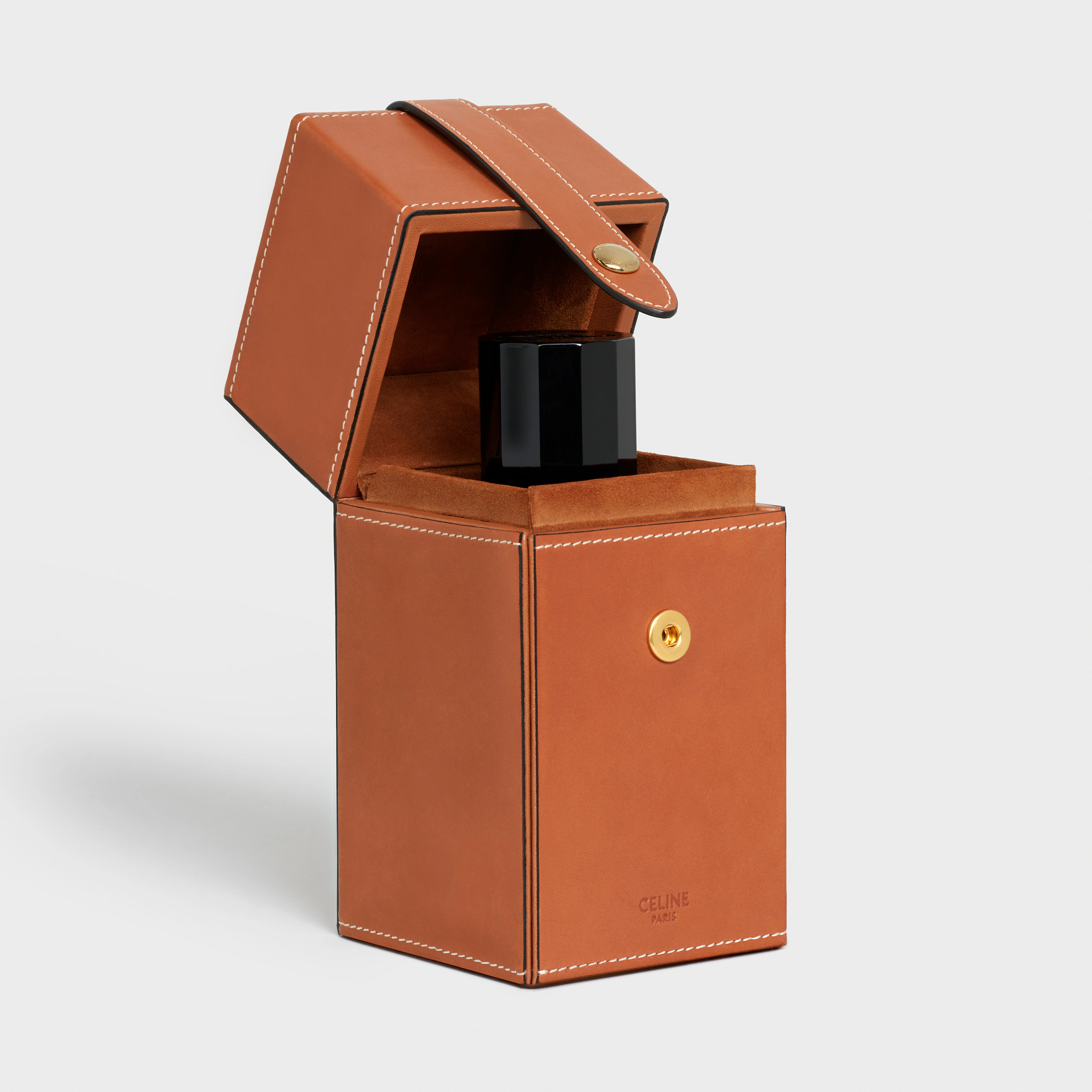 Funda para Perfume 200 ml en Cuero de Becerro Natural