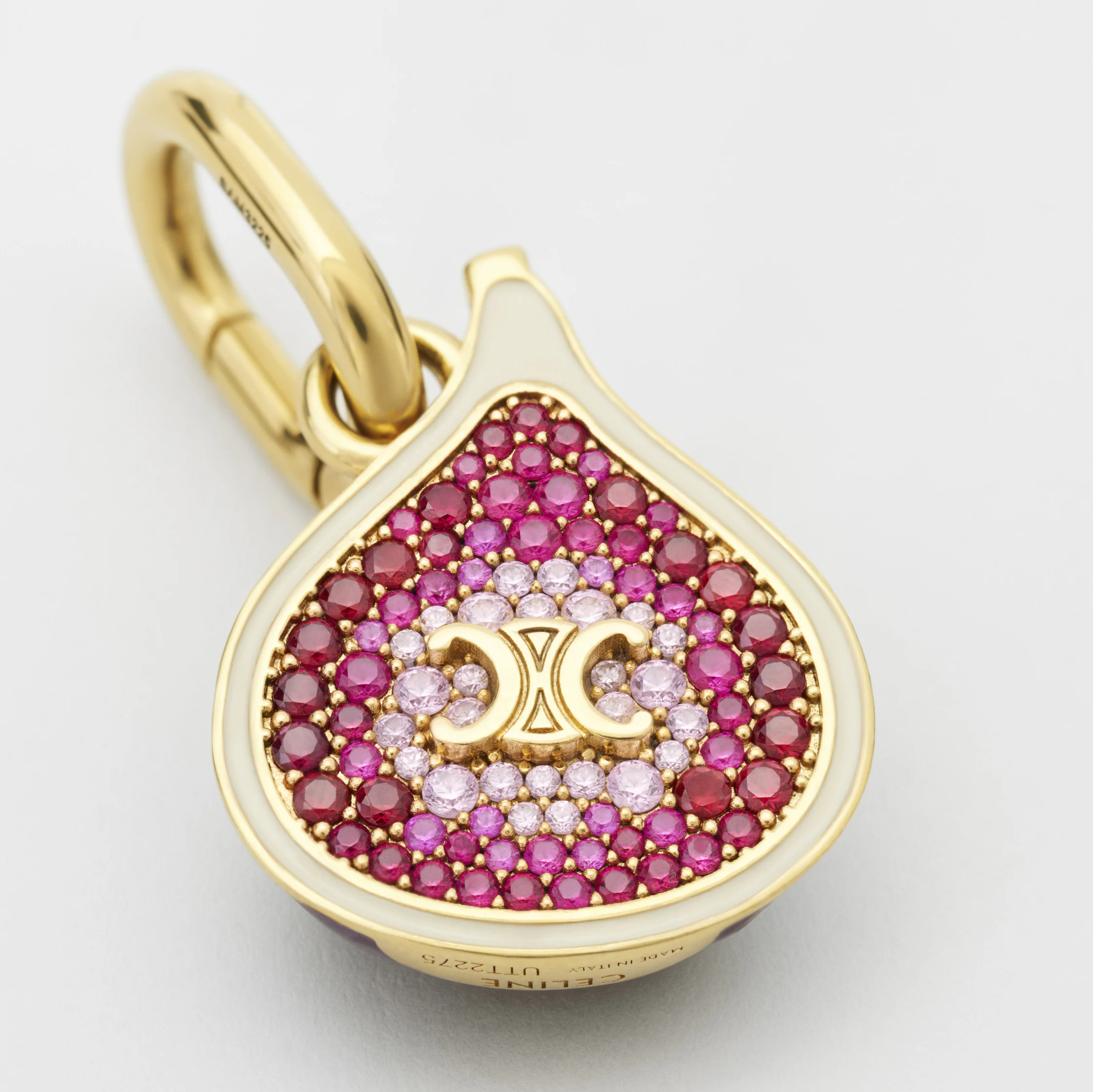 CHARMS FIGURA EN LATÓN CON ACABADO EN ORO, ESMALTE Y STRASS