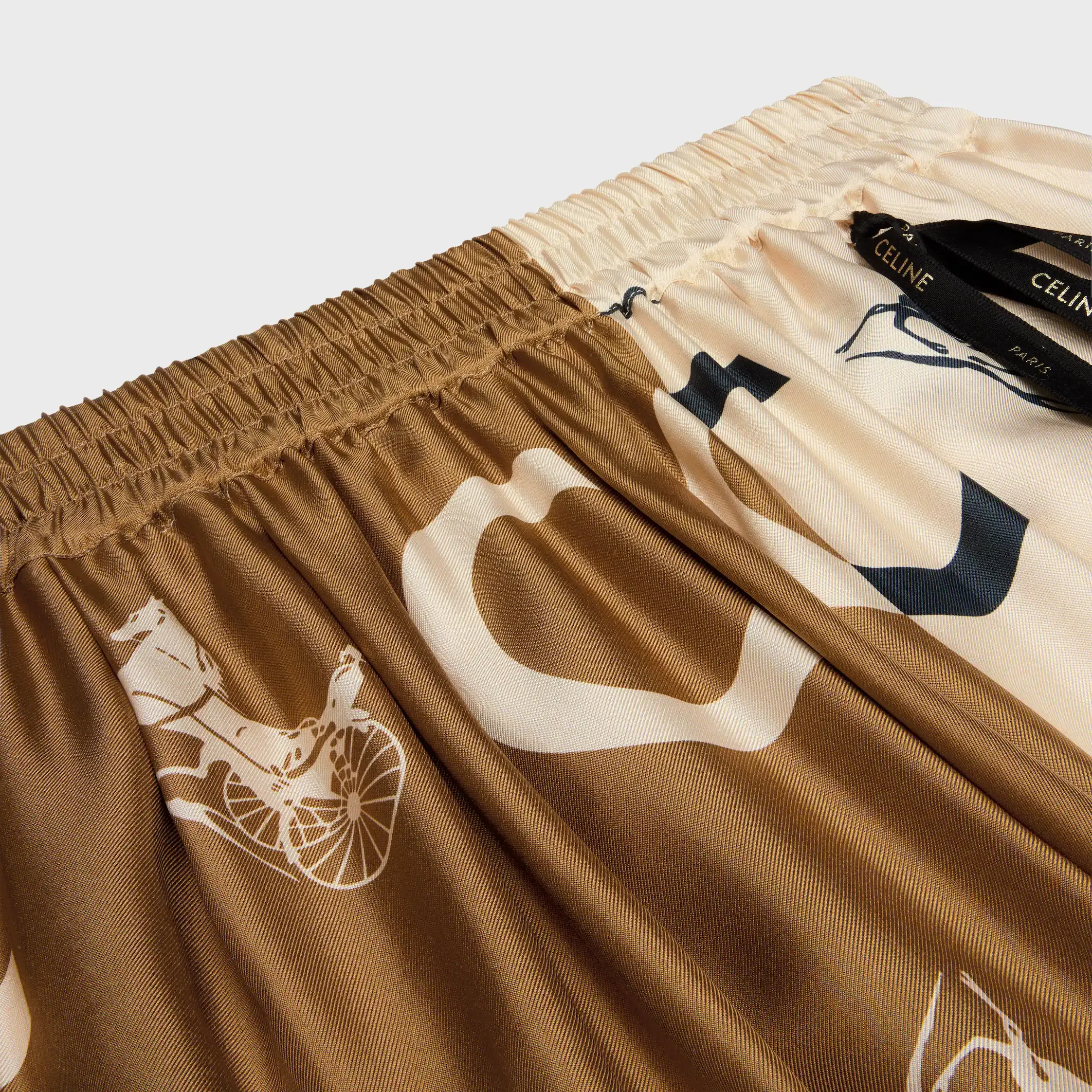 pantalones cortos de pijama en seda twill