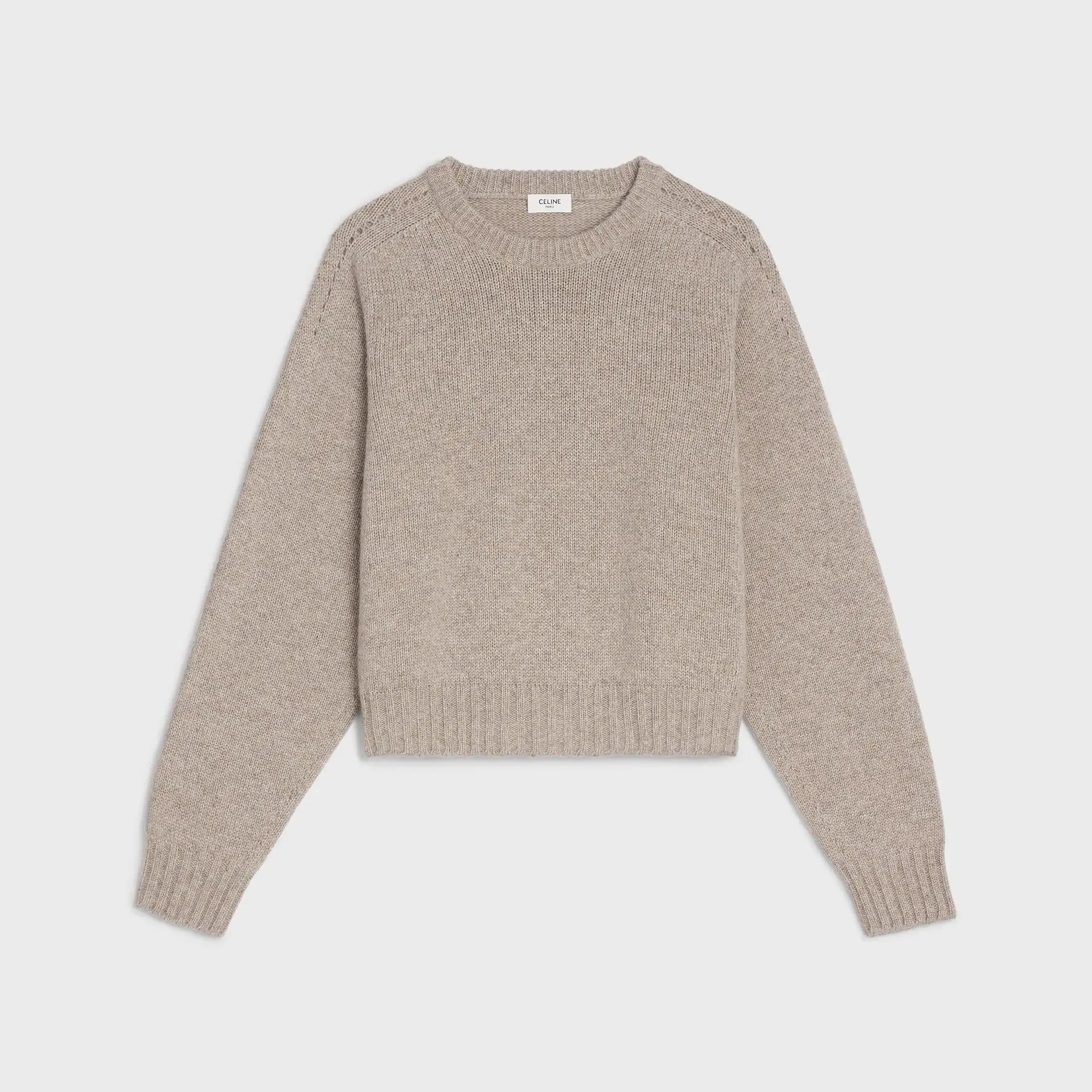 SWEATER DE CUELLO REDONDO EN CASHMERE SIN COSTURAS