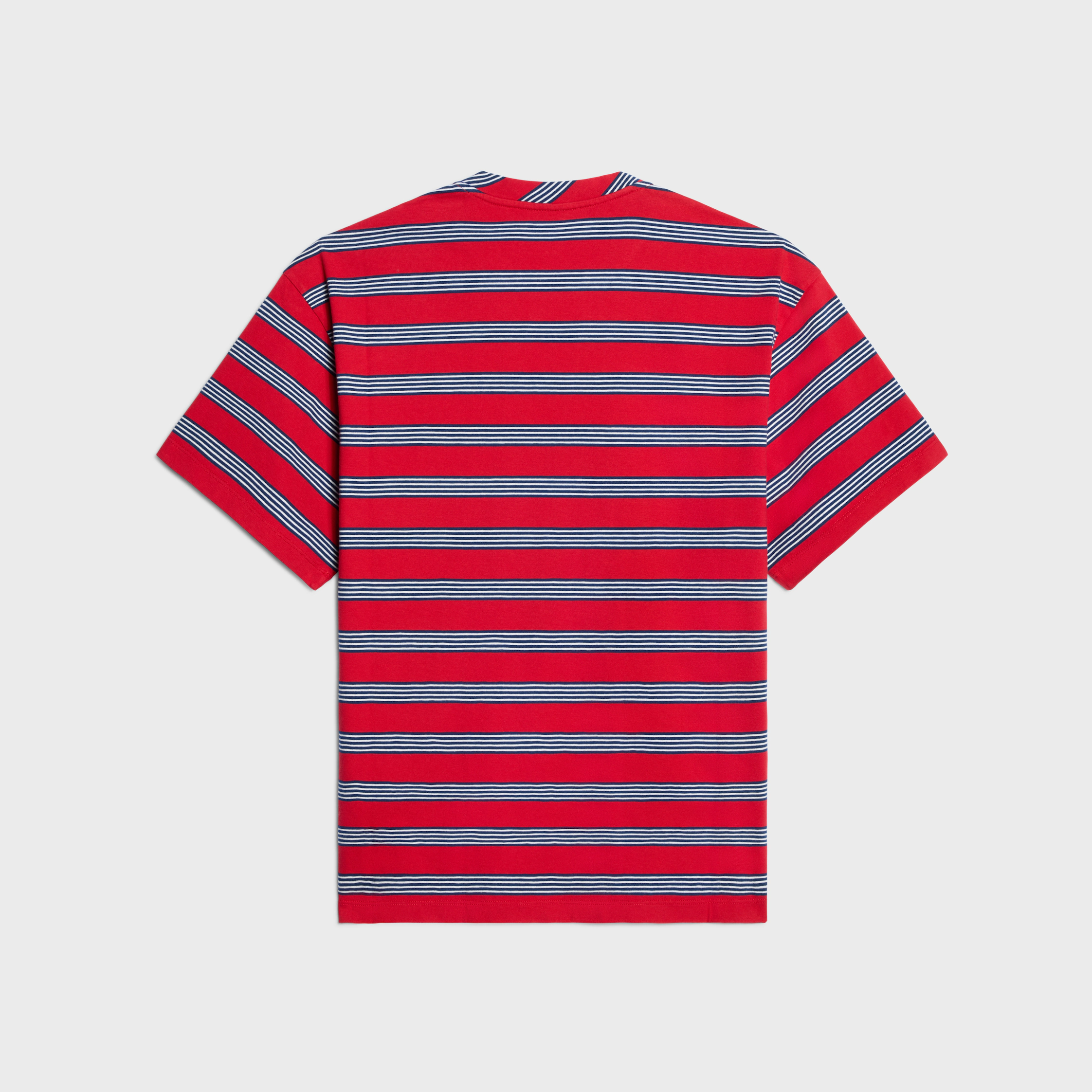 camiseta regular en jersey de algodón a rayas