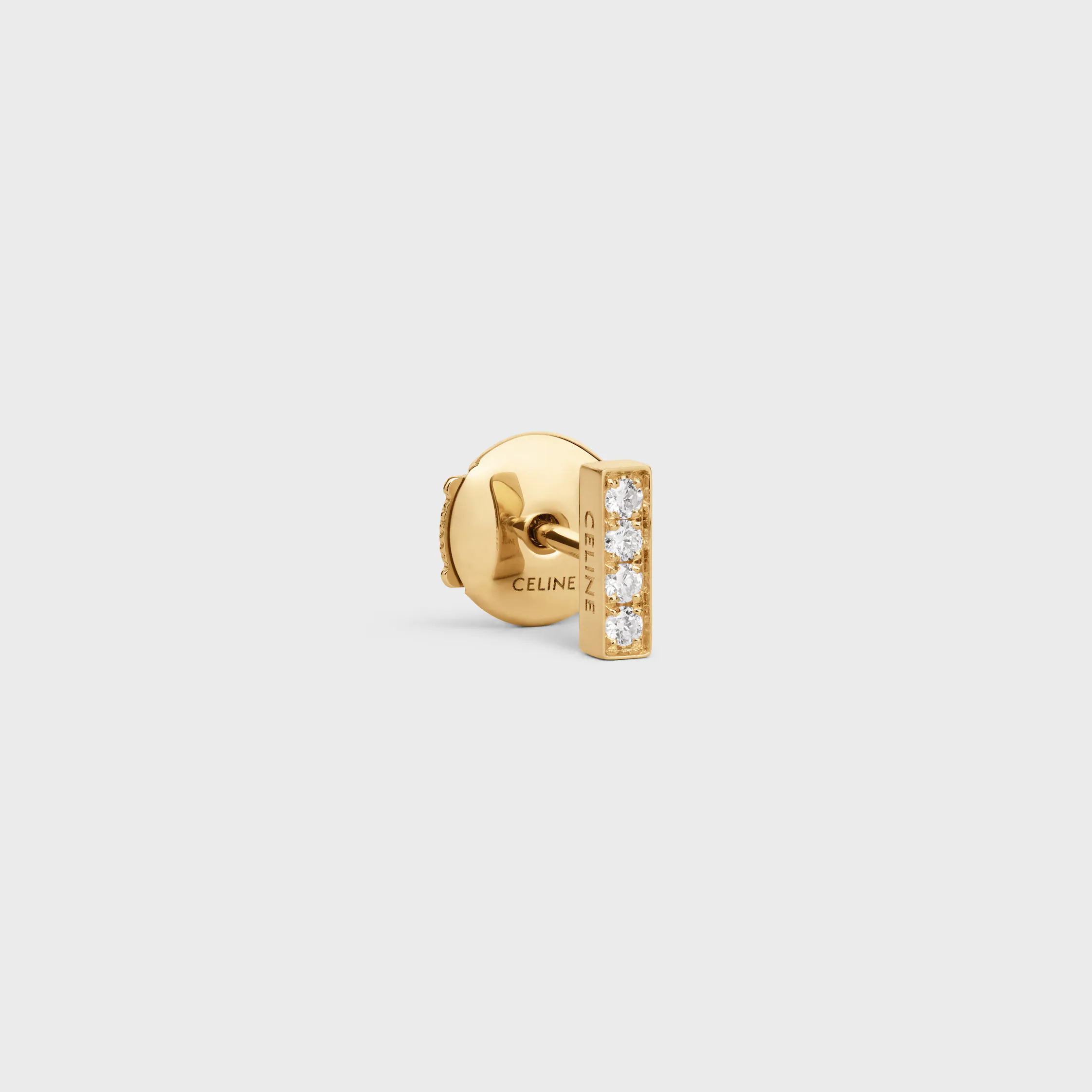 Celine Line Stud en oro amarillo y diamantes