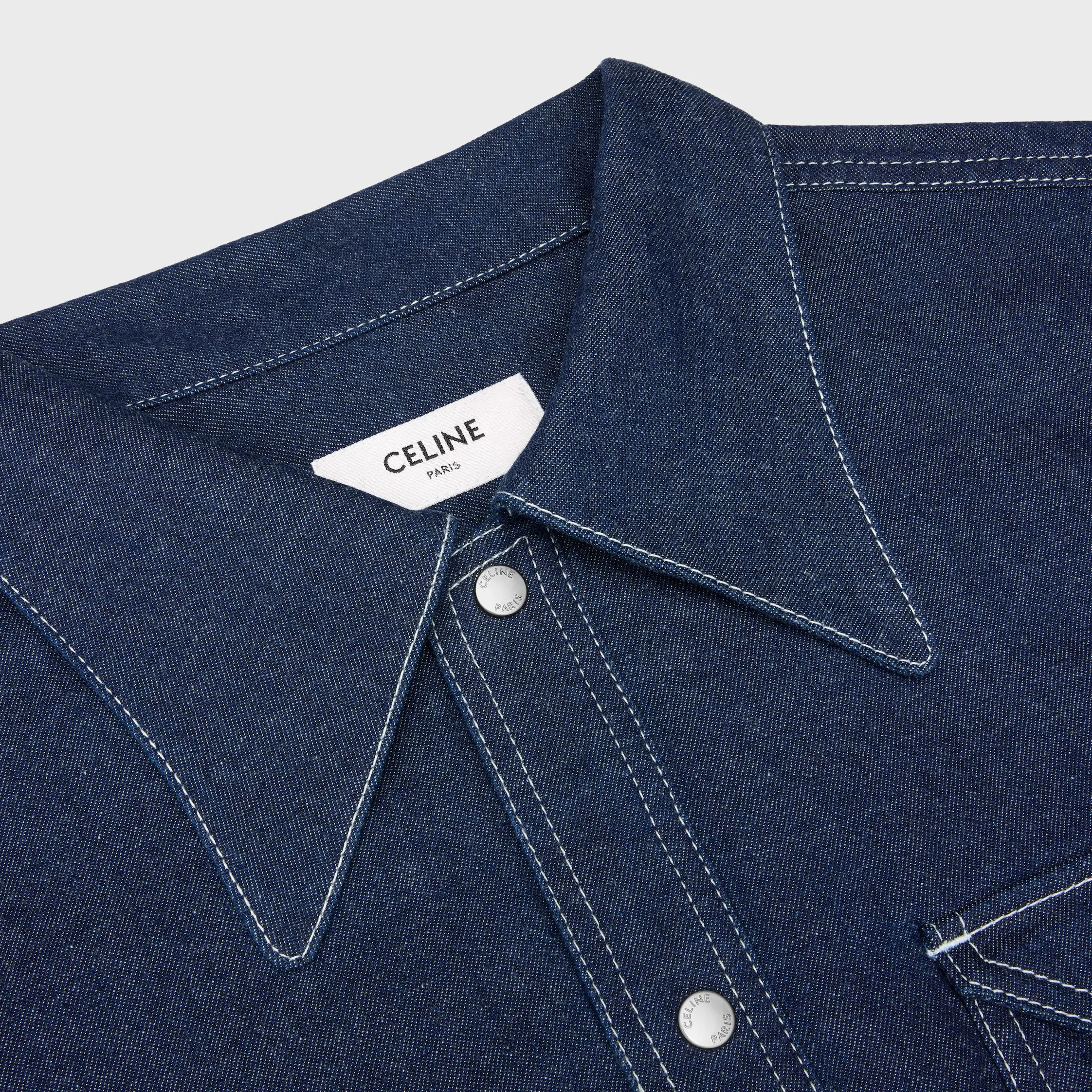 CAMISA DE DENIM DE ALGODÓN