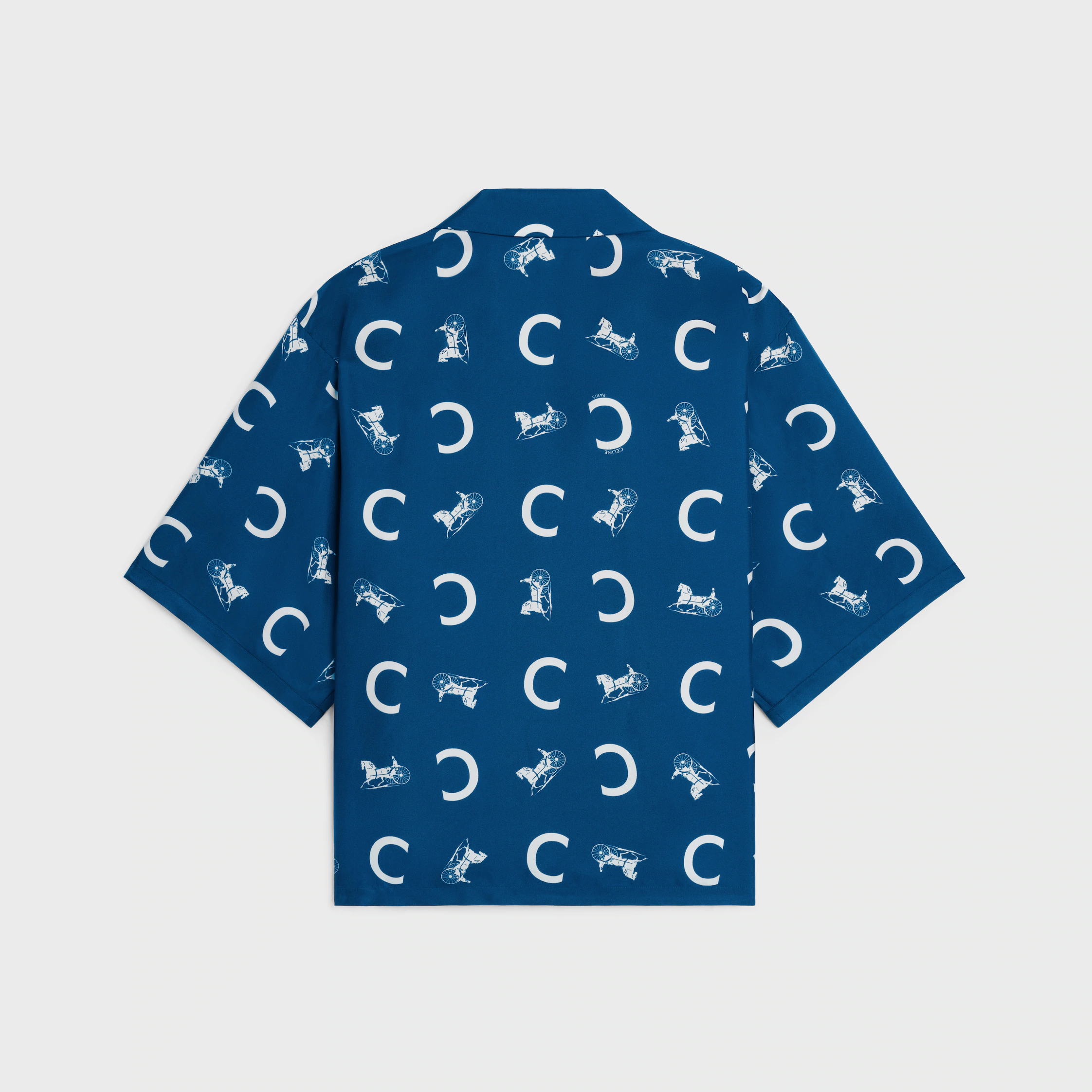 camisa scout en tela de sarga de seda